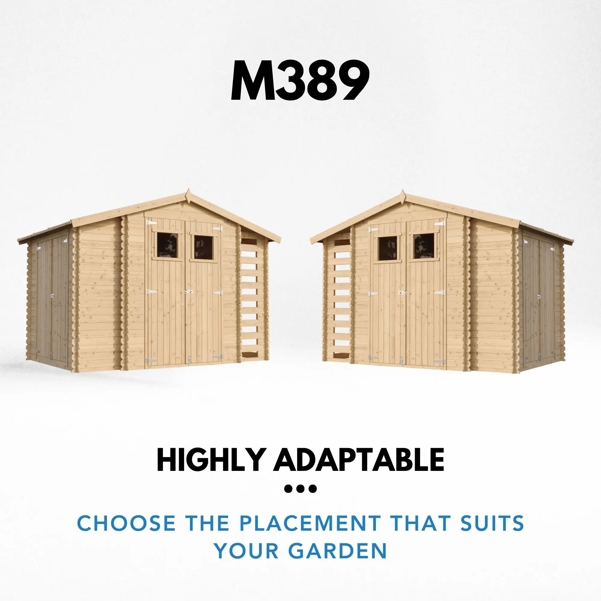 Houten tuinhuis M389 – 312 x 200 cm – 6 m2 - Afbeelding 4