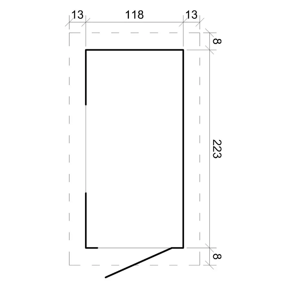 Houten tuinhuis M306 – 130 x 235 cm – 3 m2 - Afbeelding 5