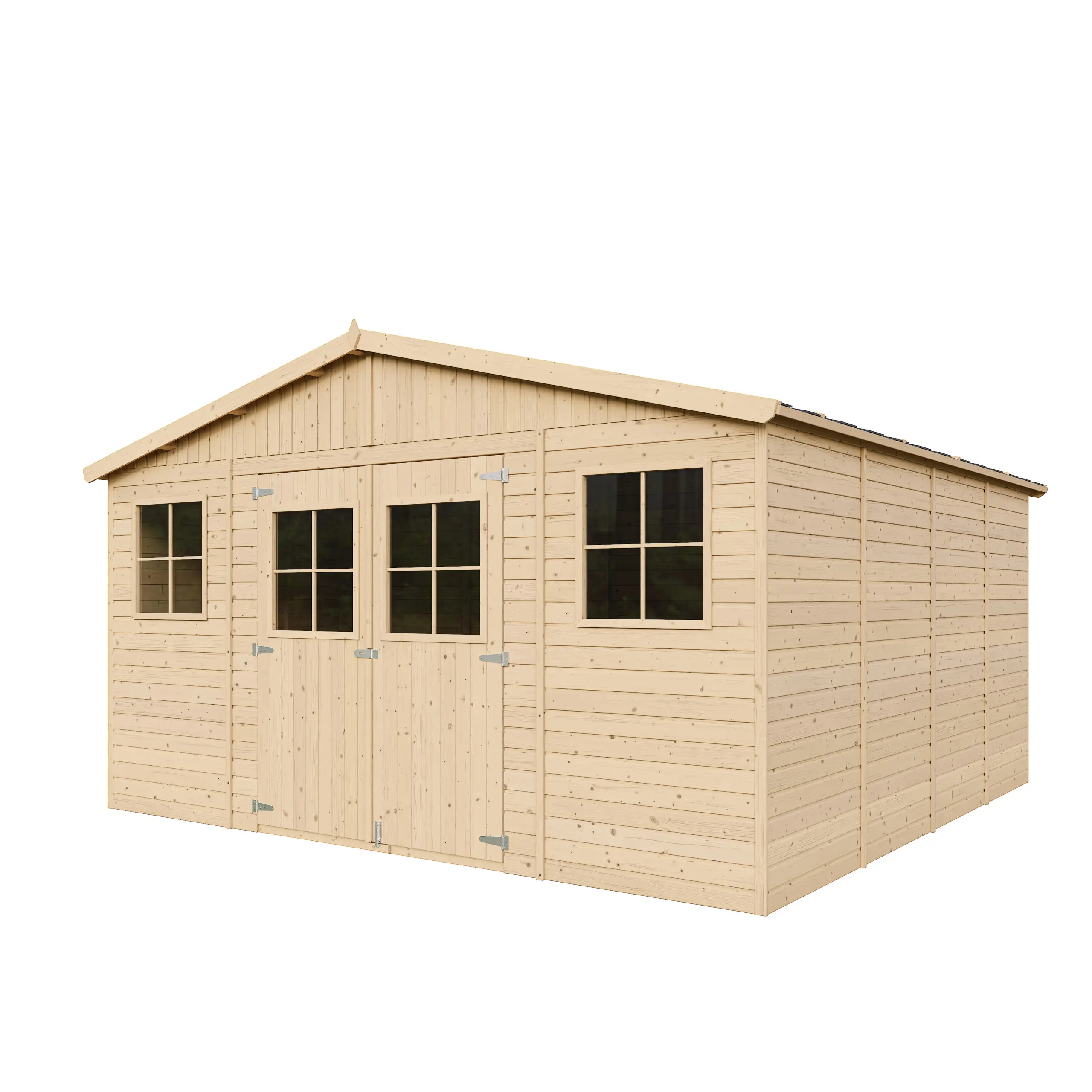 Houten tuinhuis M330 – 401 x 395 cm – 16 m2 - Afbeelding 2