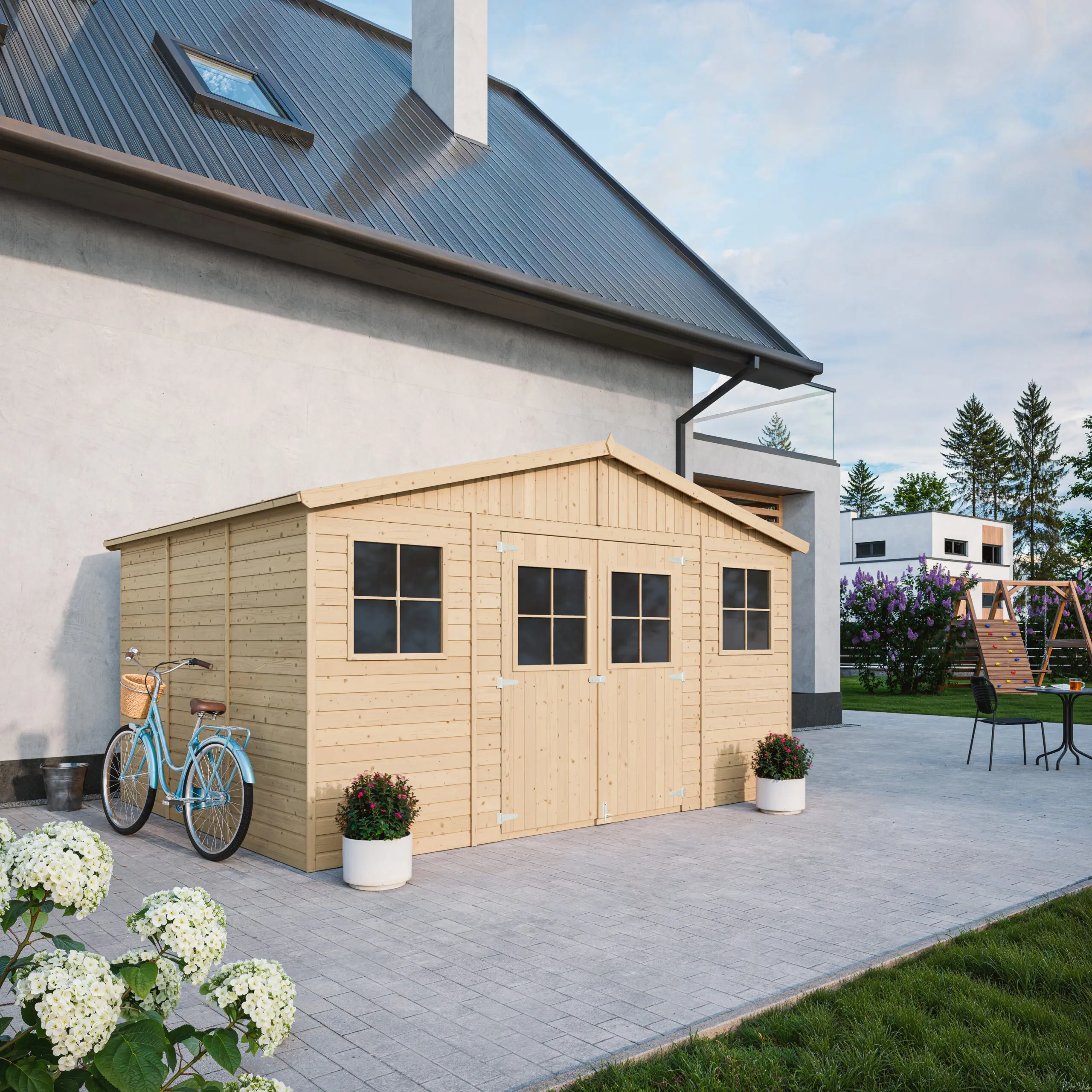 houten tuinhuis M331