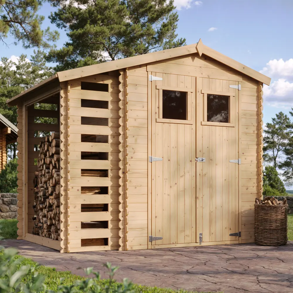 Houten tuinhuis M386 – 256 x 200 cm – 5 m2 - Afbeelding 2