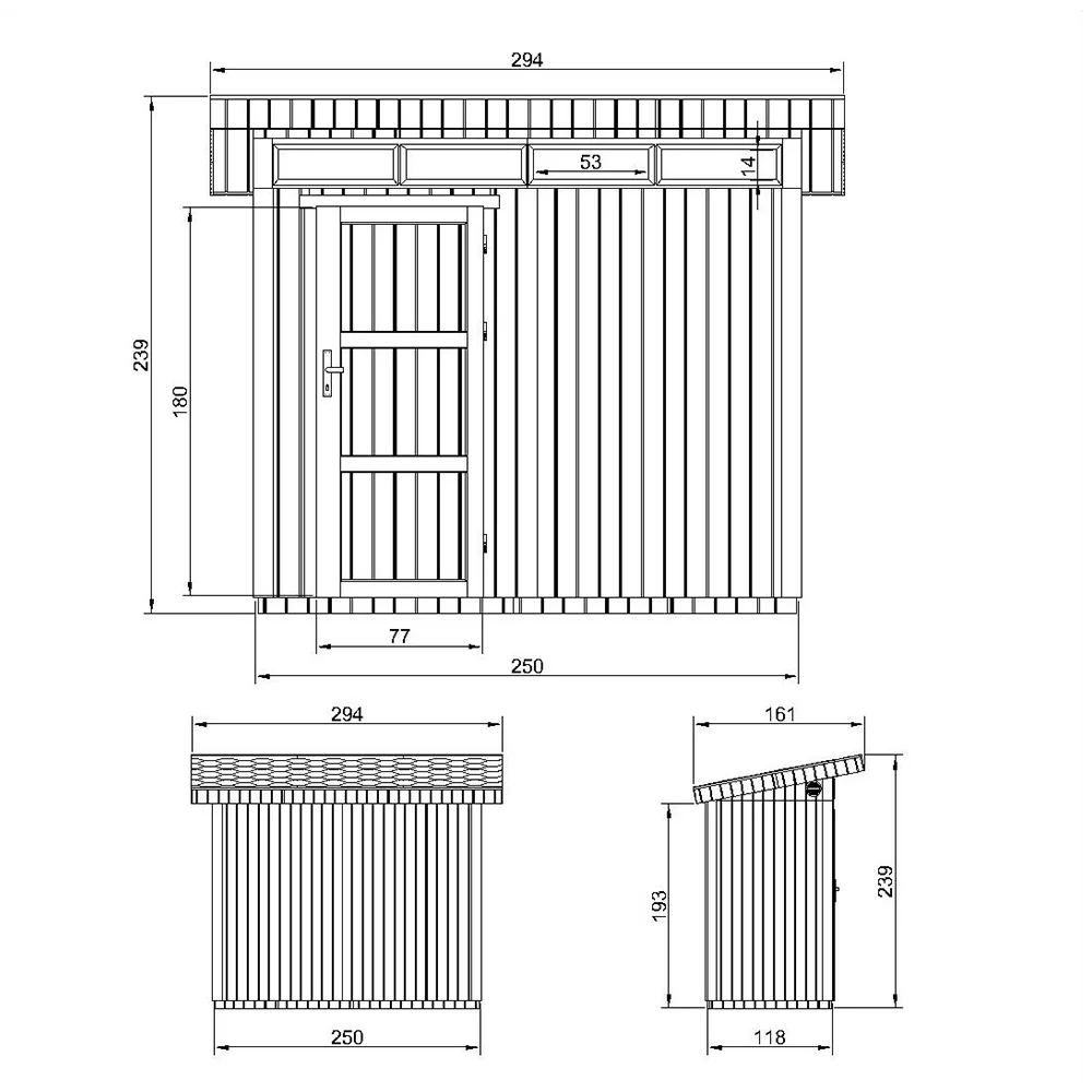LP® SmartSide® panelen tuinhuis M901 – 118 x 250 cm – 3 m2 - Afbeelding 4