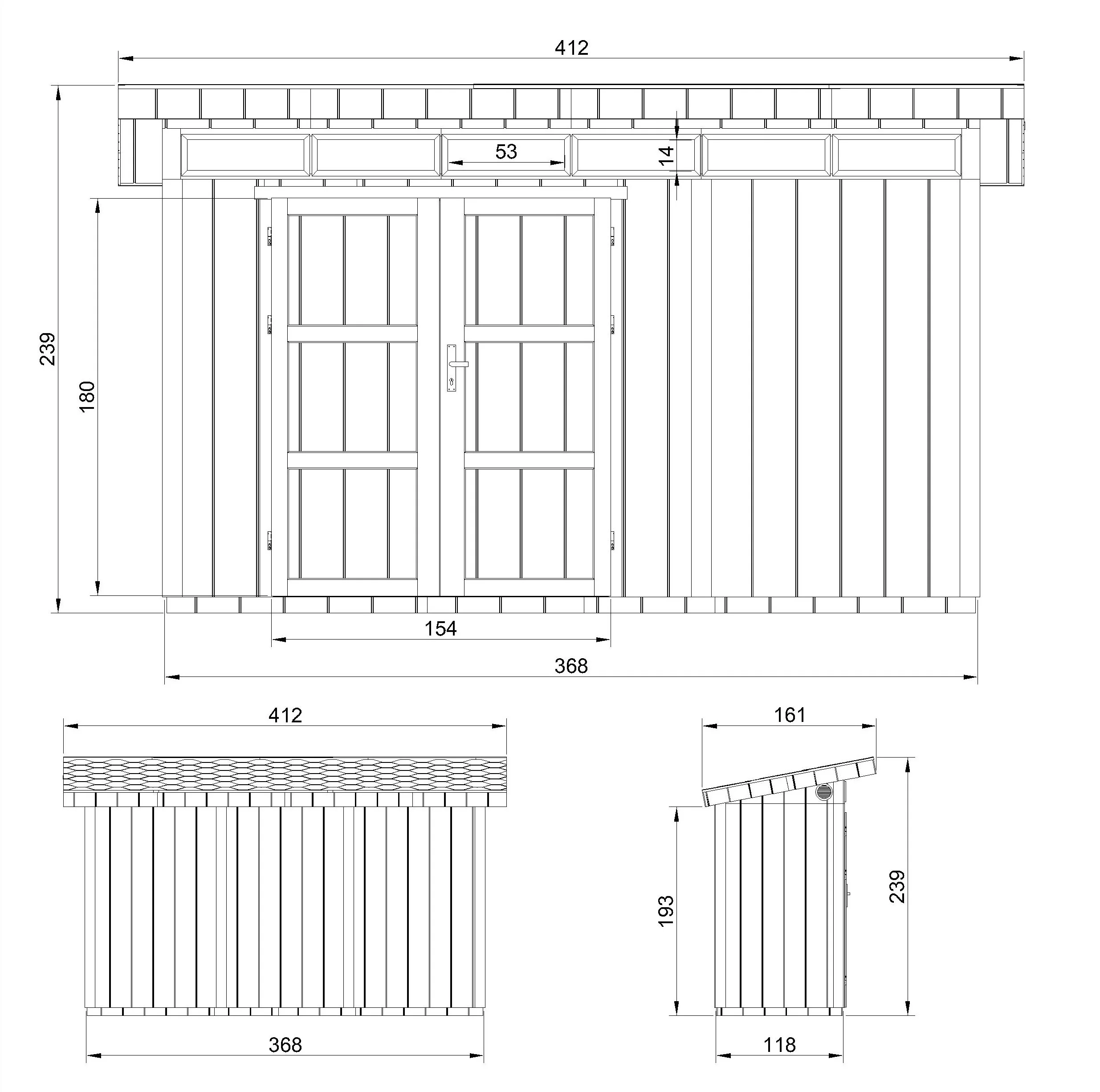 LP® SmartSide® panelen tuinhuis M902A – 118 x 368 cm – 4 m2 - Afbeelding 8
