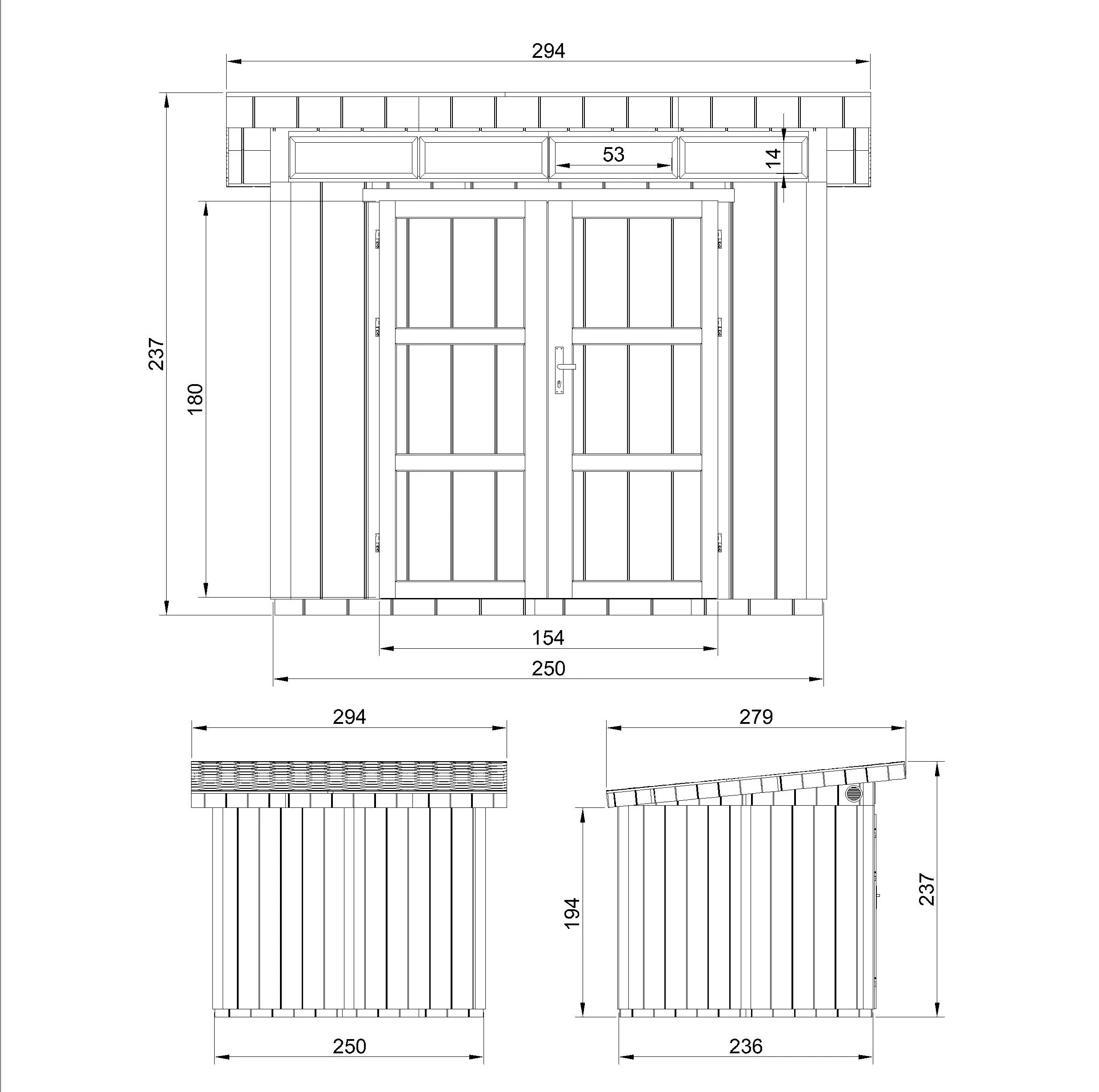 LP® SmartSide® panelen tuinhuis M903A – 236 x 250 cm – 6 m2 - Afbeelding 9