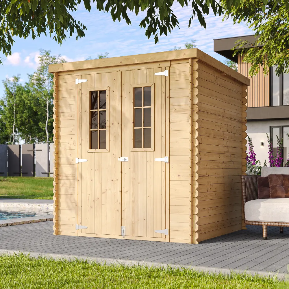 Houten tuinhuis M309C – 200 x 200 cm – 4 m2 - Afbeelding 2