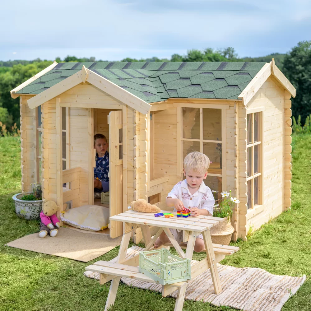 Holz-Spielhaus M520 für Kinder – 235 × 176 cm – Bild 5