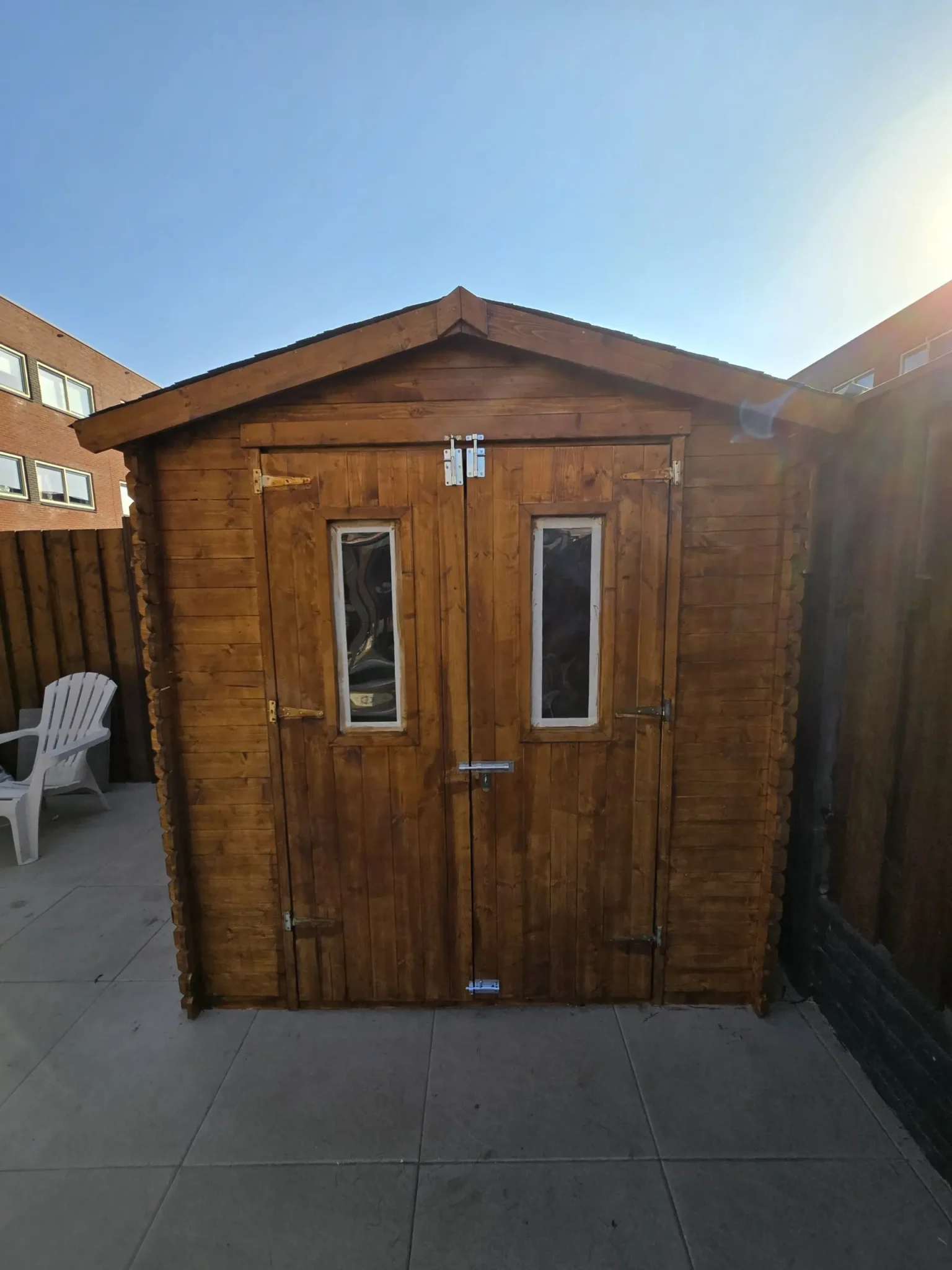 Holz-Gartenhaus M343C Blockbohlen – 200 × 200 cm – 4 m² – Bild 4