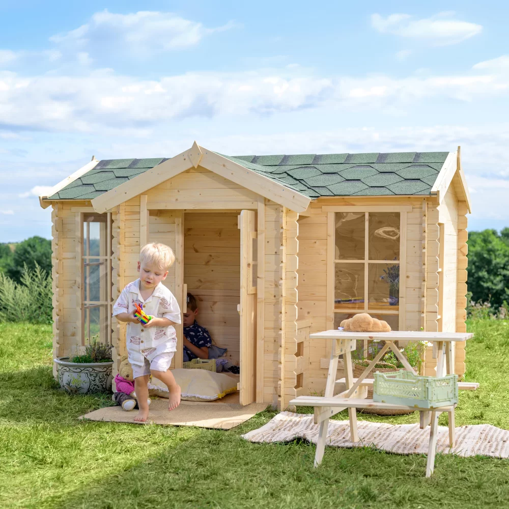 Holz-Spielhaus M520 für Kinder – 235 × 176 cm – Bild 4