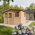 Holz-Gartenhaus M334 Blockbohlen – 303 × 199 cm – 6 m²