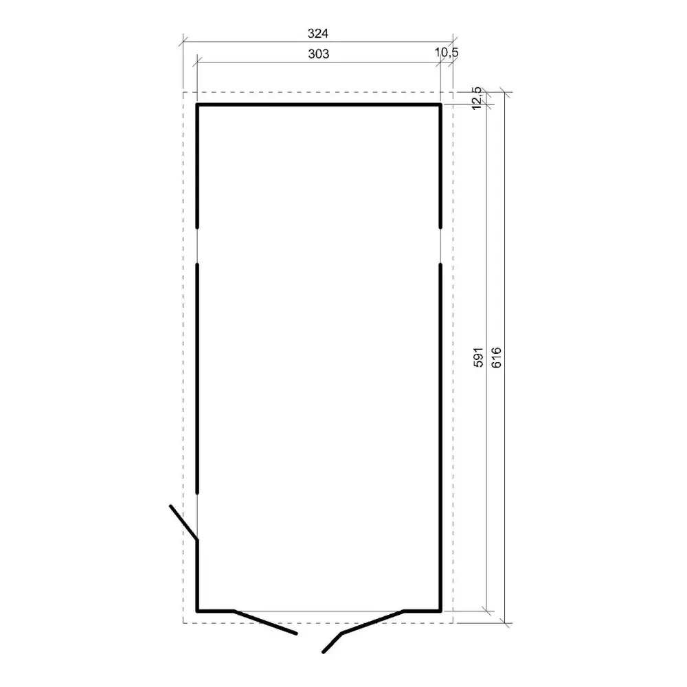 Holzgarage M102 – 591 × 303 cm – 17,91 m² – Bild 5