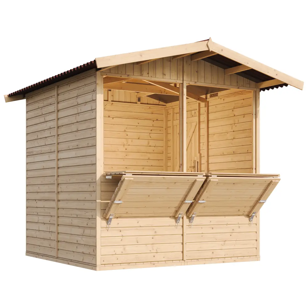 Holz-Kiosk oder Gartenbar M149 – 205 × 199 cm – 4 m² – Bild 5