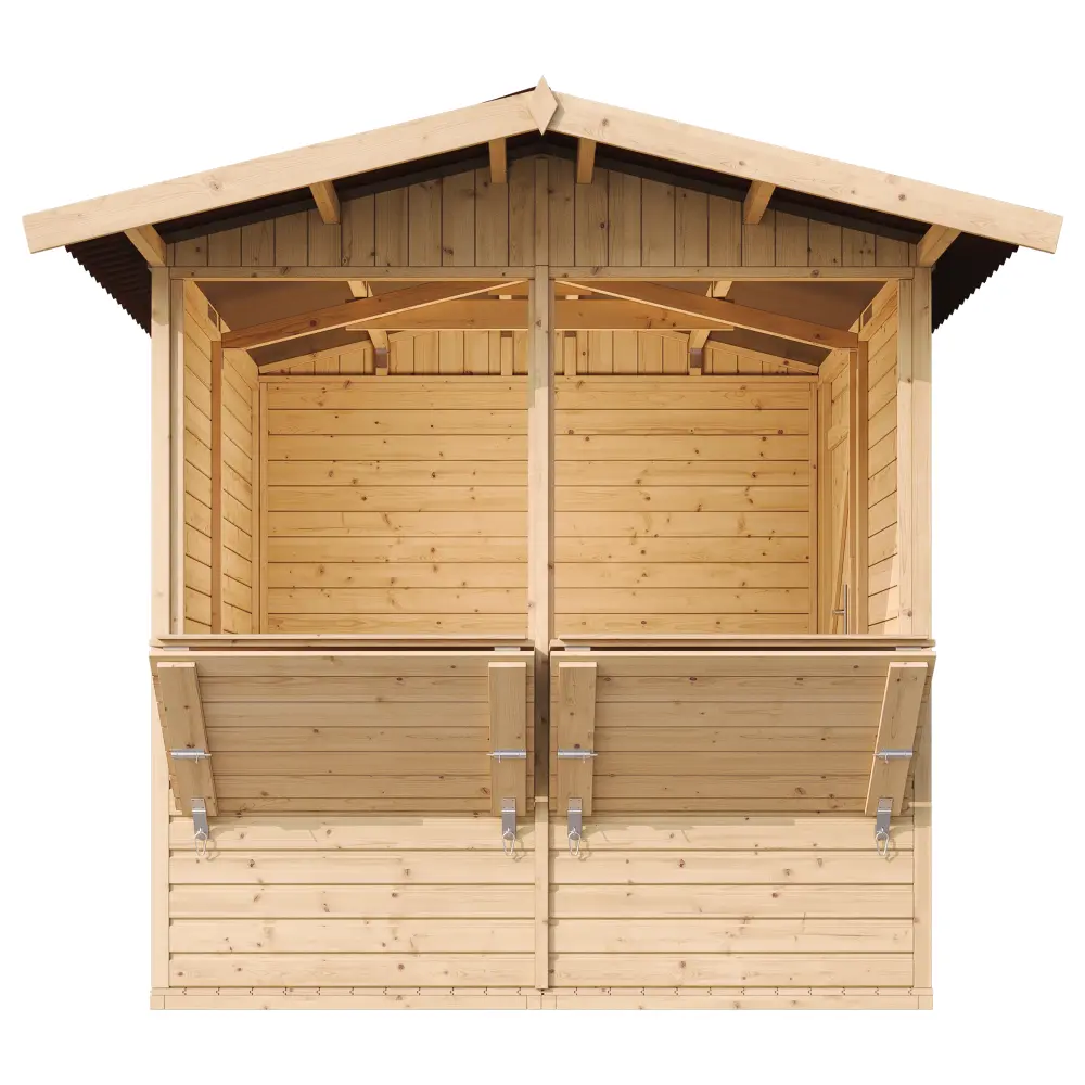 Holz-Kiosk oder Gartenbar M149 – 205 × 199 cm – 4 m² – Bild 3
