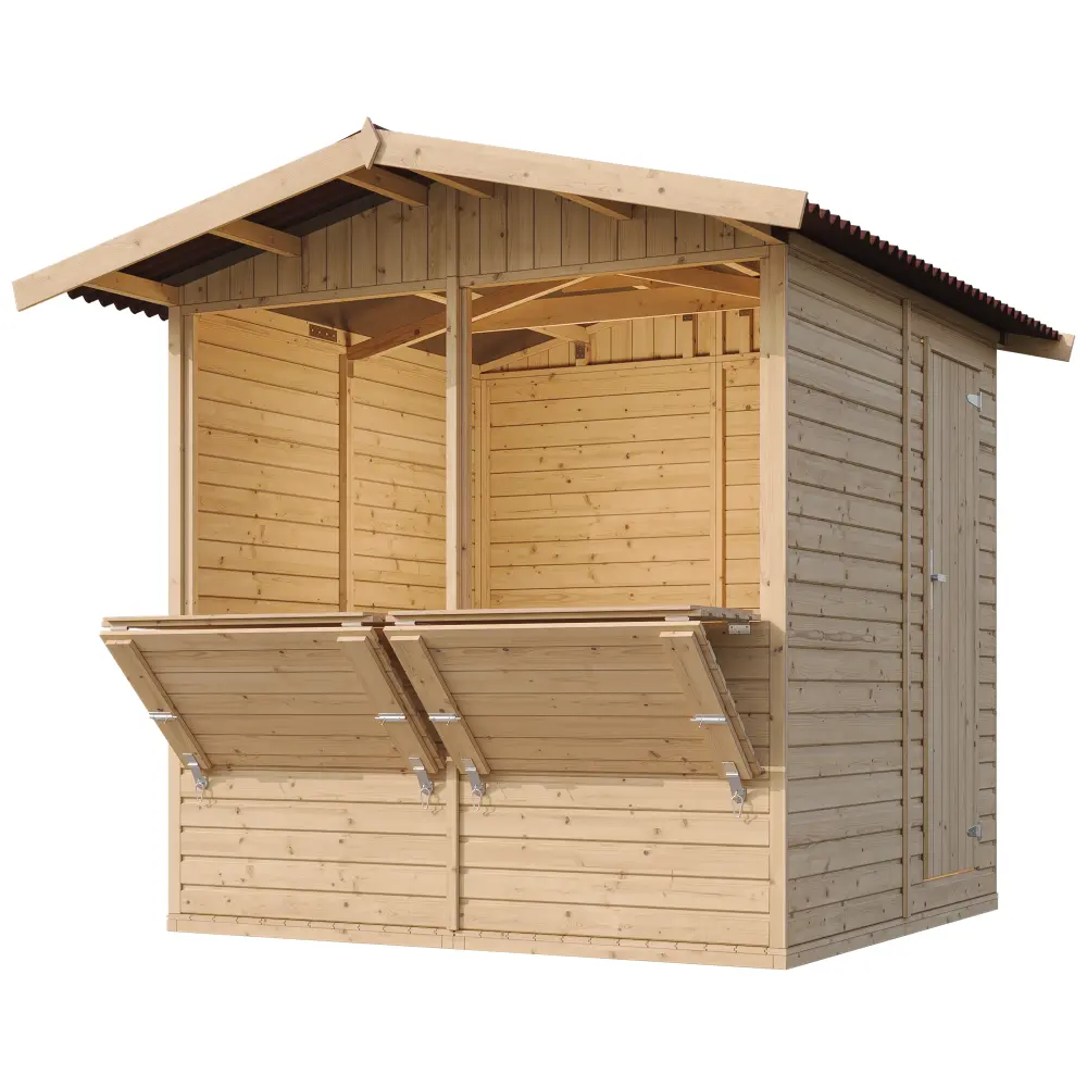Holz-Kiosk oder Gartenbar M149 – 205 × 199 cm – 4 m² – Bild 4