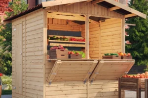 Holz-Kiosk oder Gartenbar M149 – 205 × 199 cm – 4 m²