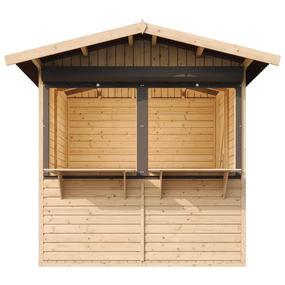 Holz-Kiosk oder Gartenbar M149Z – 205 × 199 cm – 4 m² – Bild 3