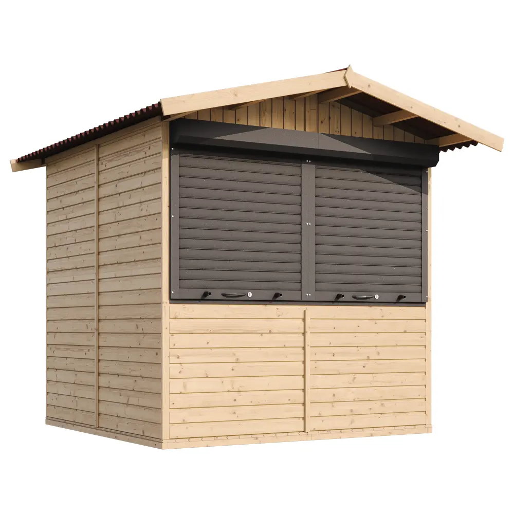 Holz-Kiosk oder Gartenbar M149Z – 205 × 199 cm – 4 m² – Bild 5