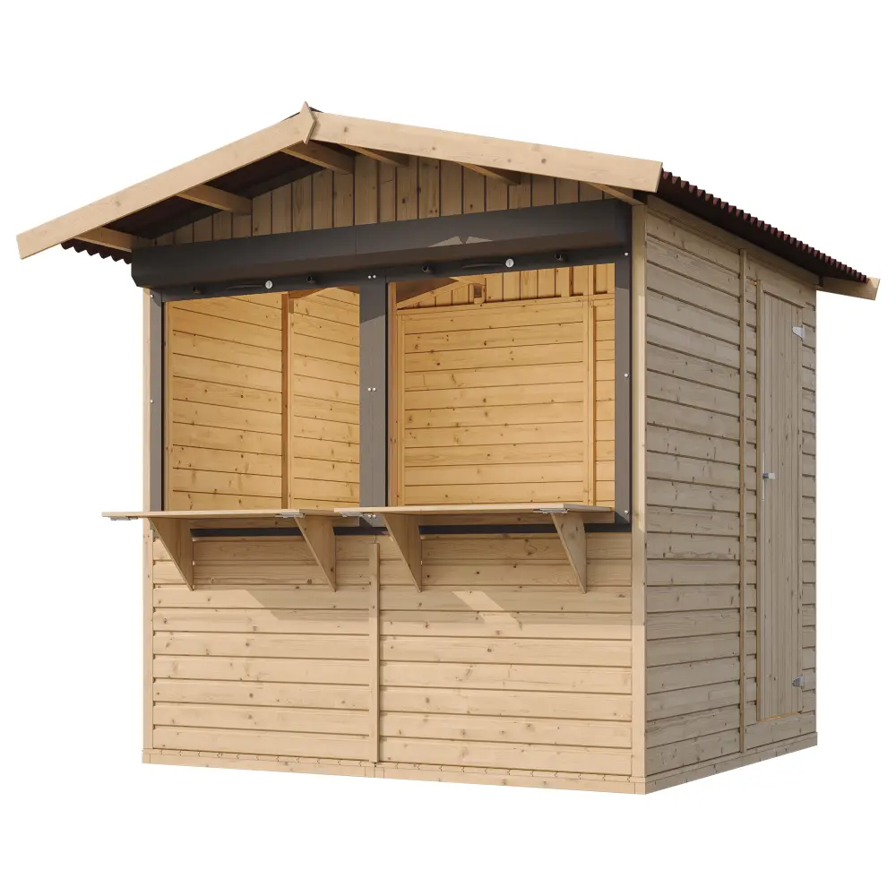 Holz-Kiosk oder Gartenbar M149Z – 205 × 199 cm – 4 m² – Bild 2