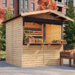 Holz-Kiosk oder Gartenbar M149Z – 205 × 199 cm – 4 m²