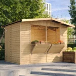 Holz-Kiosk oder Gartenbar M150 – 303 × 199 cm – 6 m²
