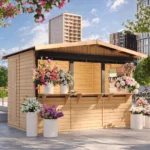 Holz-Kiosk oder Gartenbar M150AZ – 303 × 199 cm – 6 m²