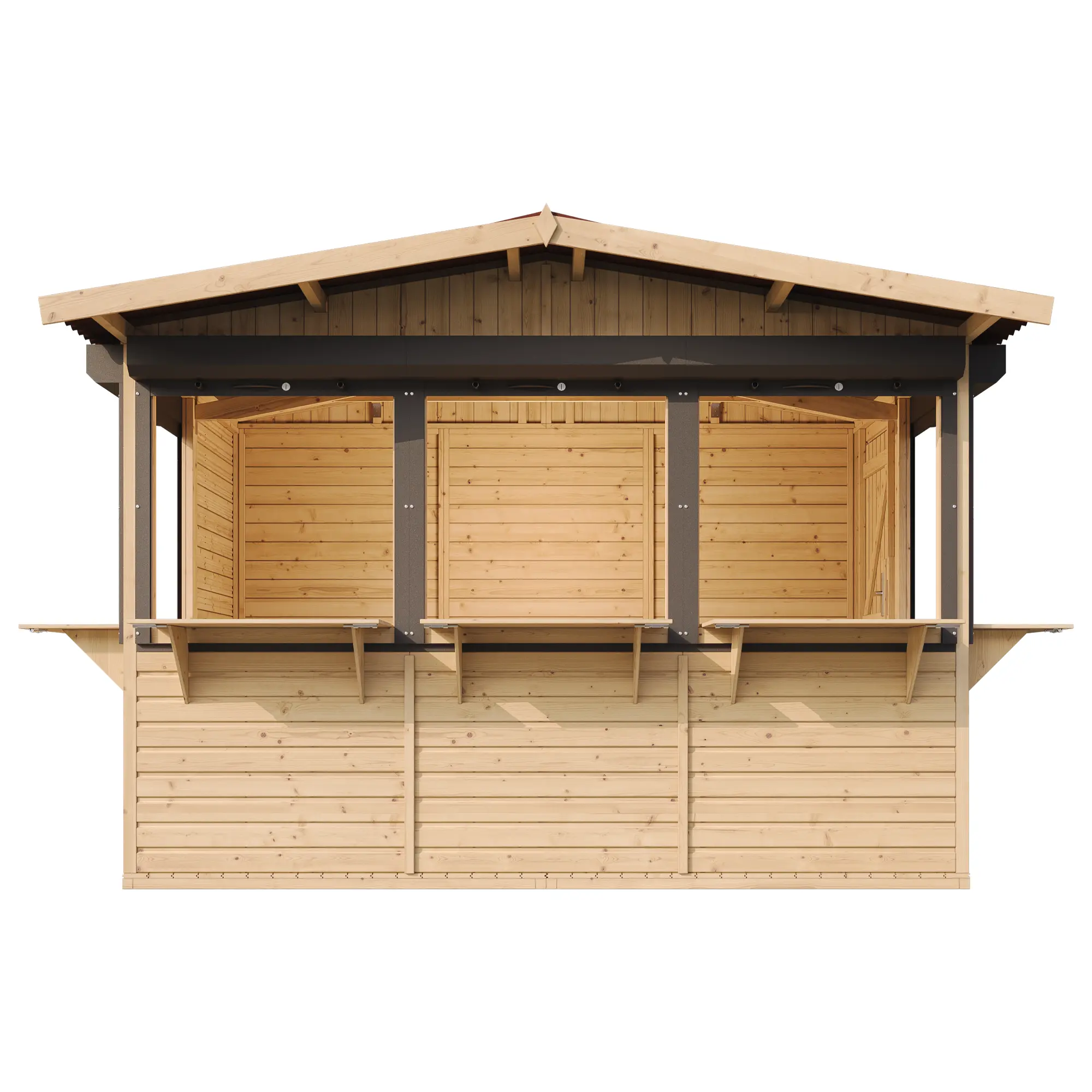Holz-Kiosk oder Gartenbar M150BZ – 303 × 199 cm – 6 m² – Bild 3