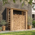 Brennholzlager M201 / Holzunterstand – 168 × 70 cm – 1,75 m³