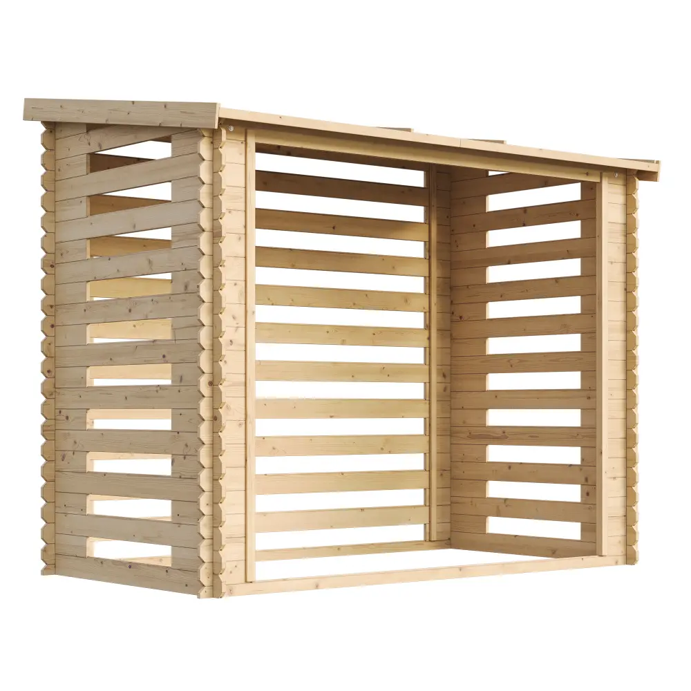 Brennholzlager M202 / Holzunterstand – 228 × 130 cm – 4 m³ – Bild 4