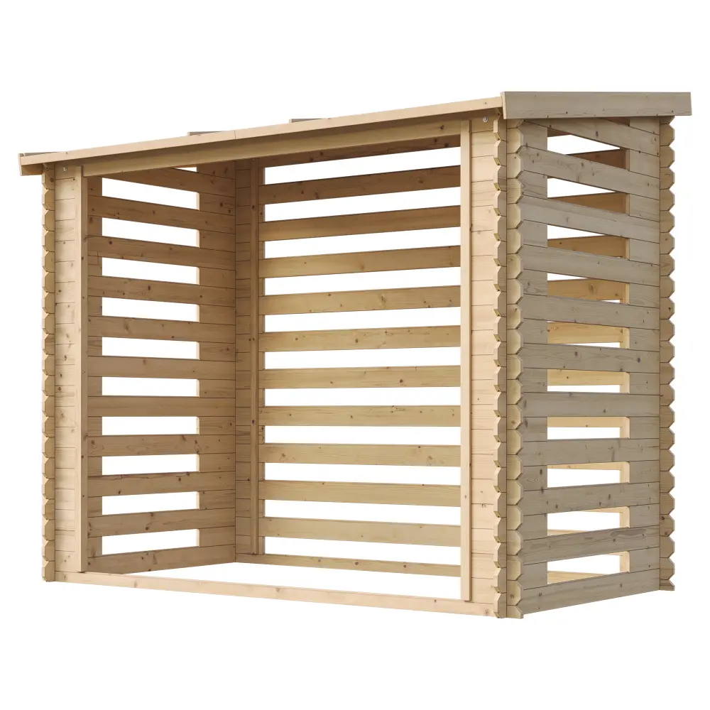 Brennholzlager M202 / Holzunterstand – 228 × 130 cm – 4 m³ – Bild 2