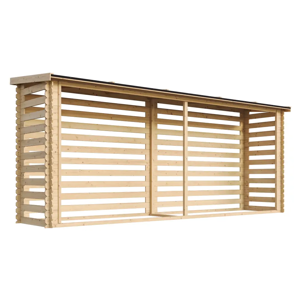 Brennholzlager M203 / Holzunterstand – 456 × 100 cm – 7 m³ – Bild 4