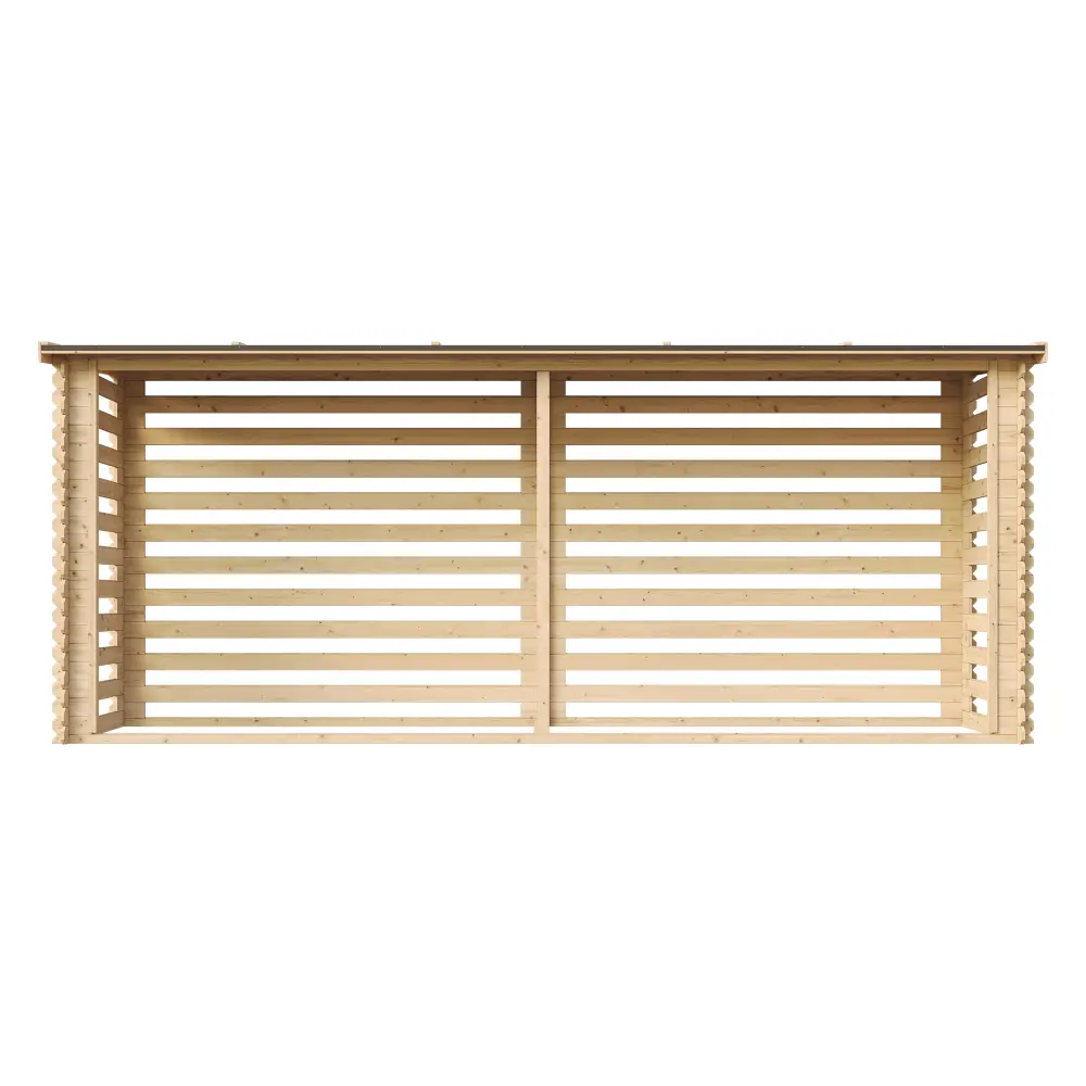 Brennholzlager M203 / Holzunterstand – 456 × 100 cm – 7 m³ – Bild 3