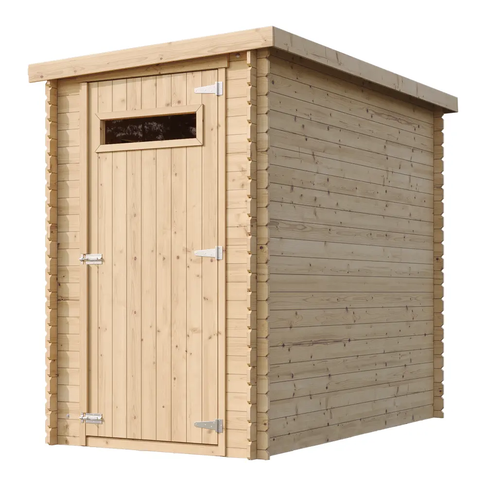 Holz-Gartenhaus M306A Blockbohlen – 130 × 235 cm – 3 m² – Bild 3