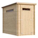 Holz-Gartenhaus M306A Blockbohlen – 130 × 235 cm – 3 m²