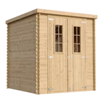 Holz-Gartenhaus M309C Blockbohlen – 200 × 200 cm – 4 m²
