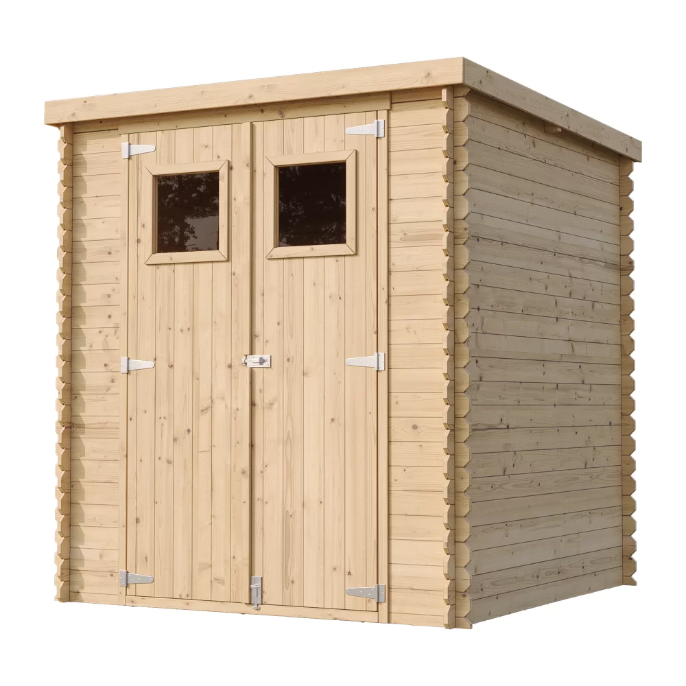 Holz-Gartenhaus M309 Blockbohlen – 200 × 200 cm – 4 m² – Bild 3