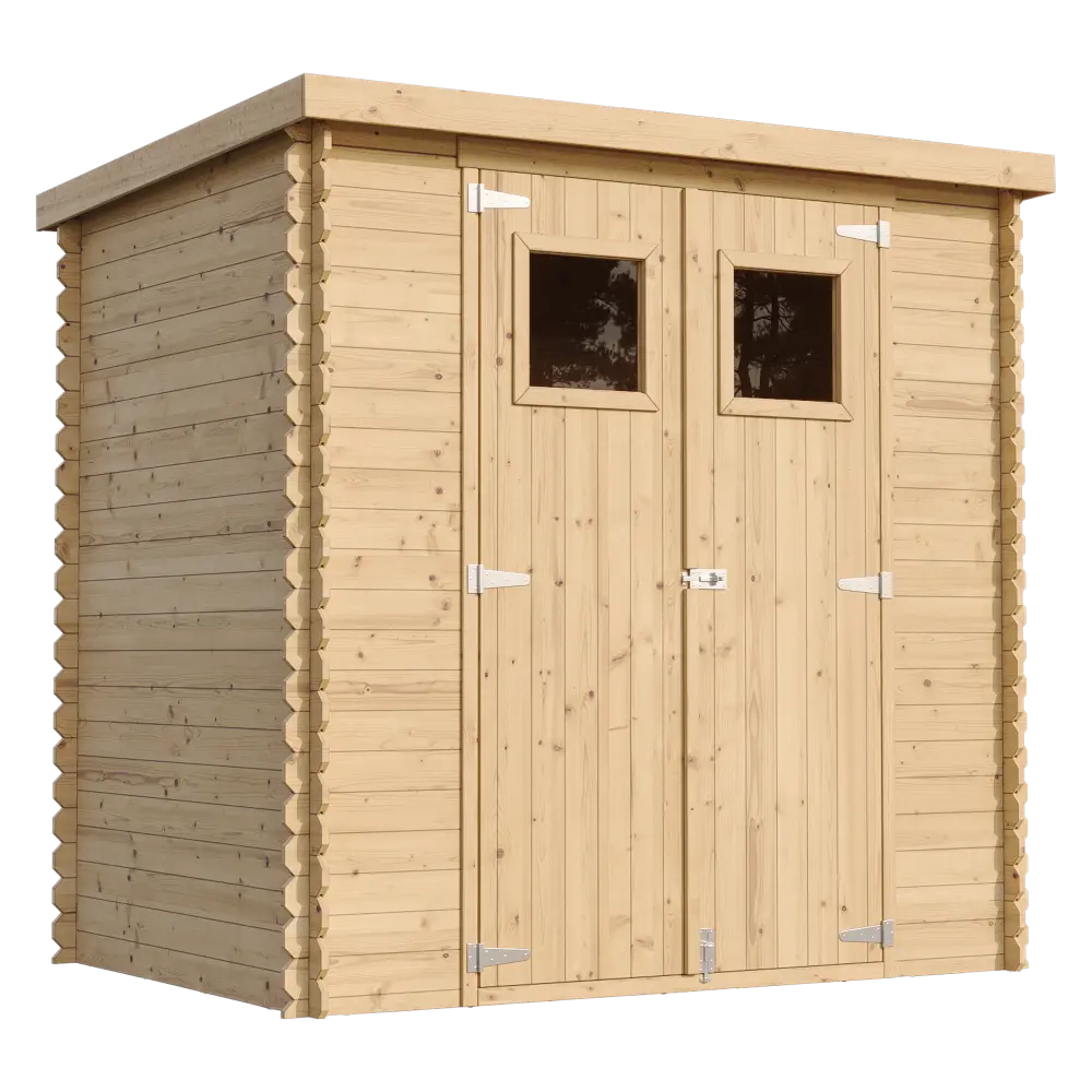 Holz-Gartenhaus M311 Blockbohlen – 200 × 130 cm – 2 m²