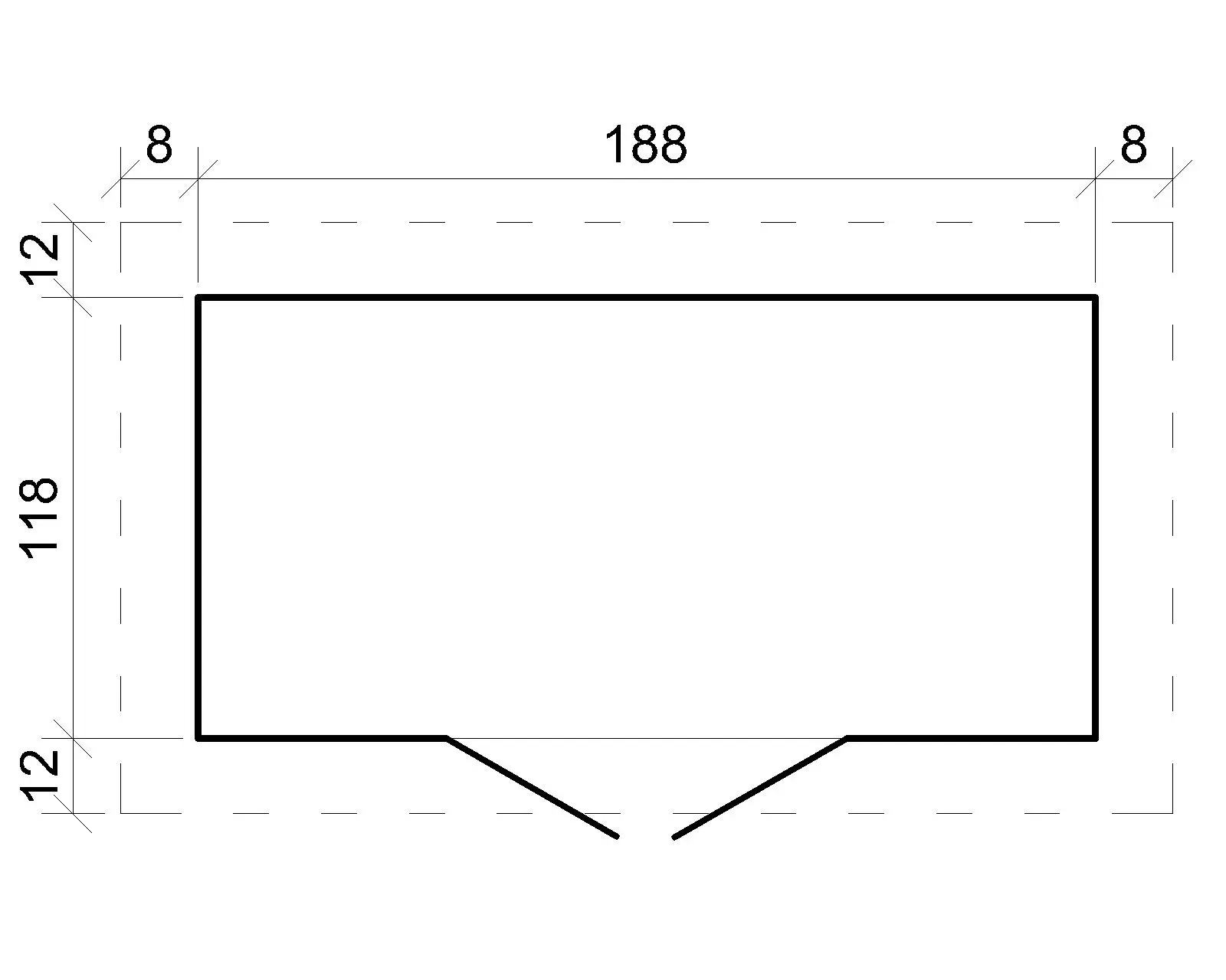 Holz-Gartenhaus M311C Blockbohlen – 200 × 130 cm – 2 m² – Bild 5