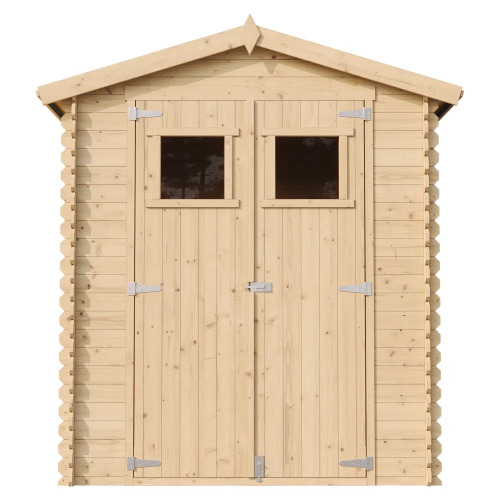 Holz-Gartenhaus M320 Blockbohlen – 180 × 180 cm – 3 m² – Bild 2