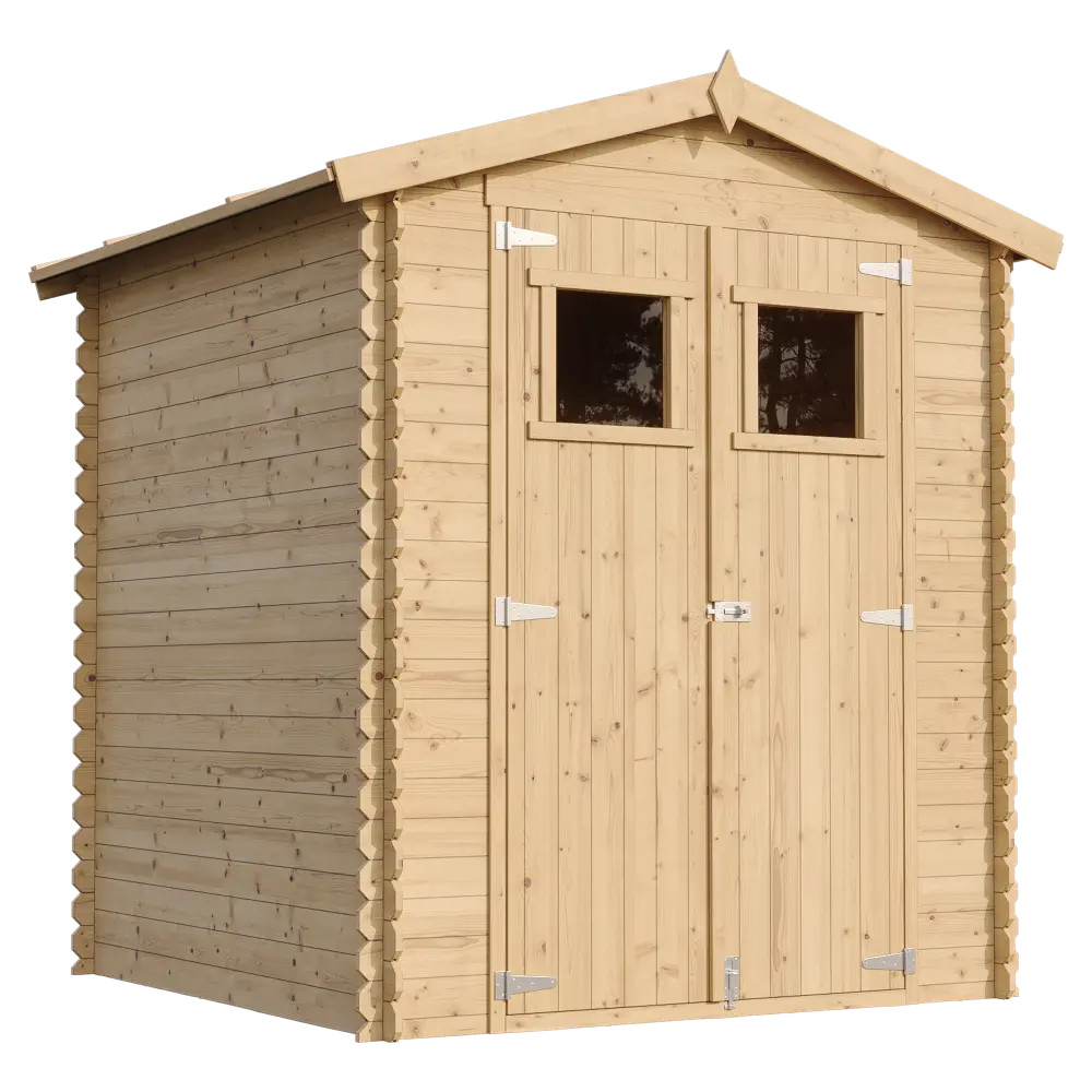 Holz-Gartenhaus M320 Blockbohlen – 180 × 180 cm – 3 m²