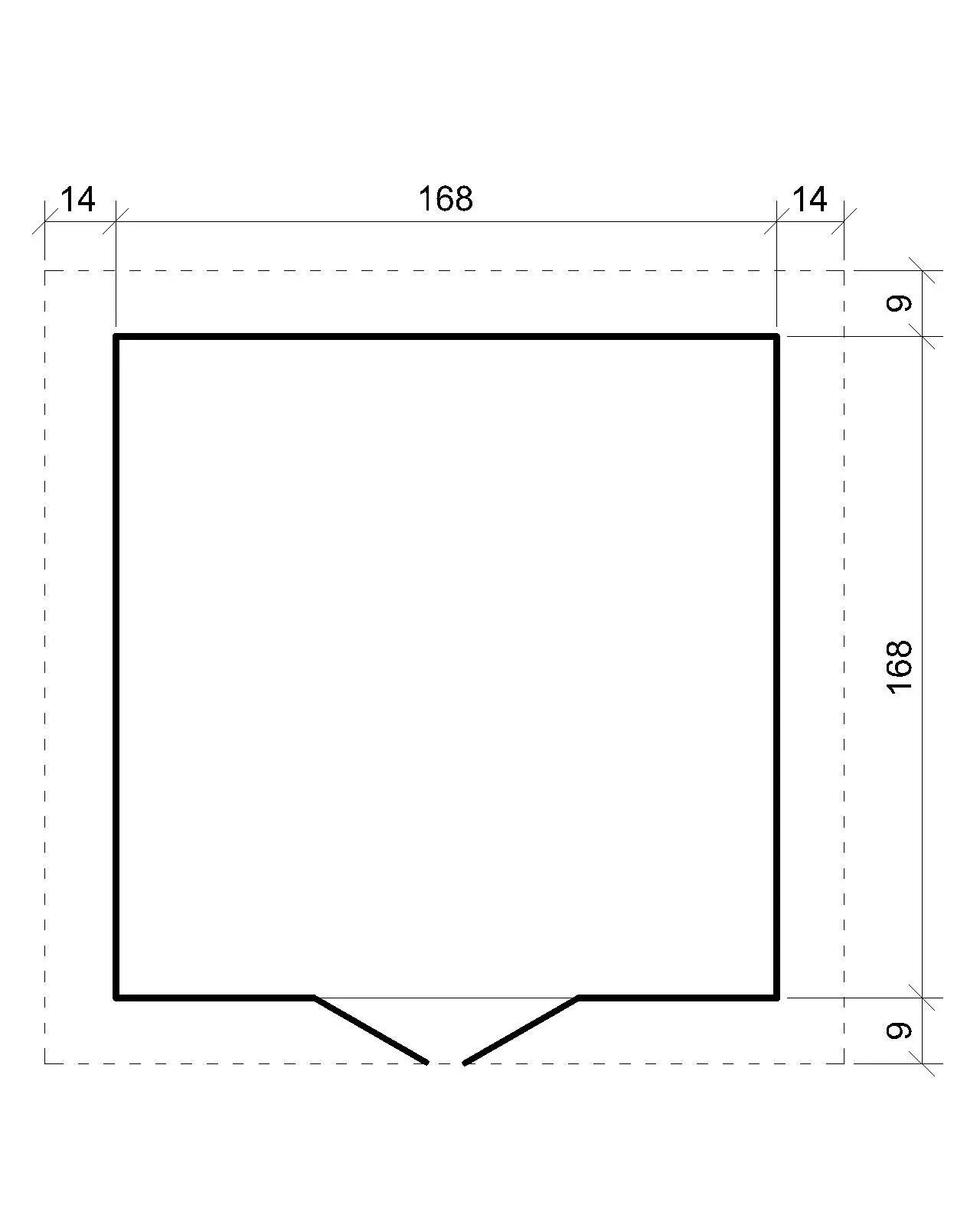 Holz-Gartenhaus M320 Blockbohlen – 180 × 180 cm – 3 m² – Bild 4