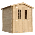 Holz-Gartenhaus M320C Blockbohlen – 180 × 180 cm – 3 m²