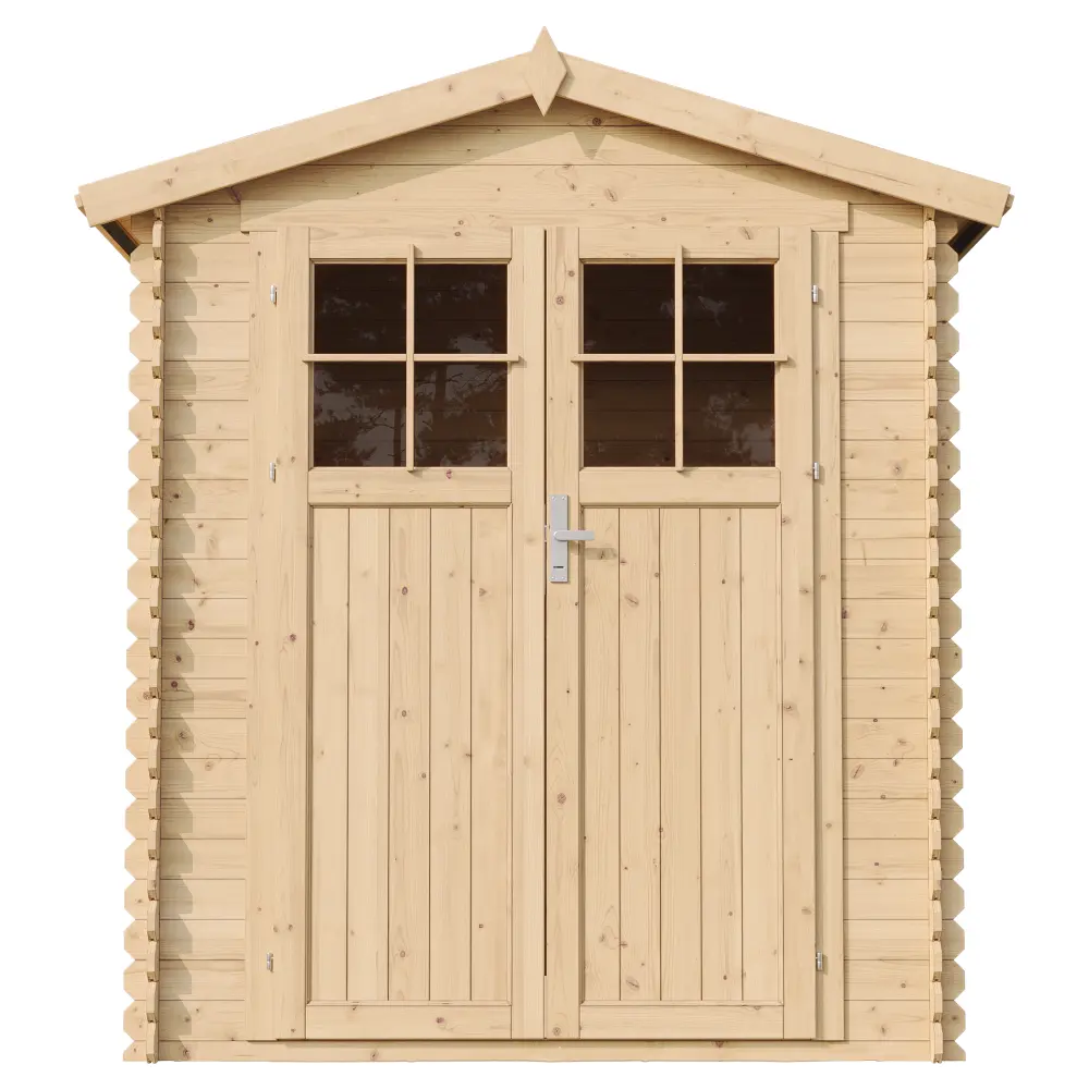 Holz-Gartenhaus M320F Blockbohlen – 180 × 180 cm – 3 m² – Bild 3