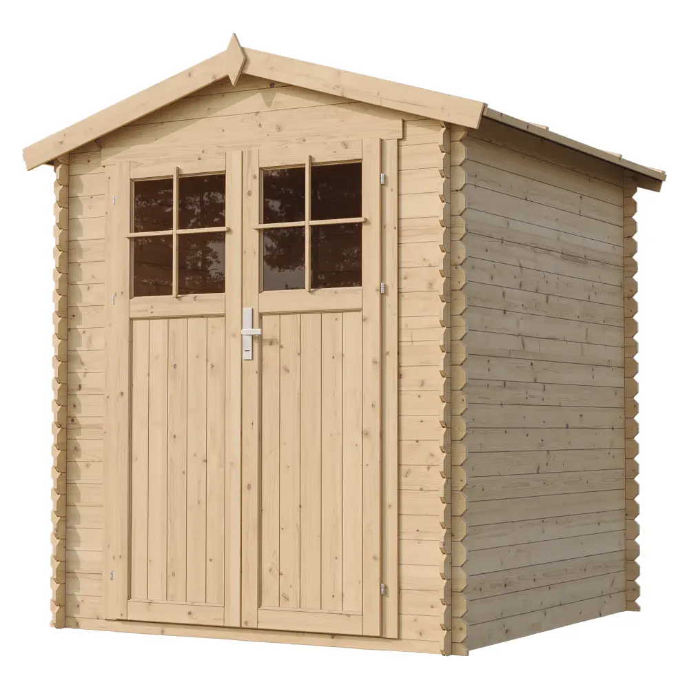 Holz-Gartenhaus M320F Blockbohlen – 180 × 180 cm – 3 m² – Bild 2