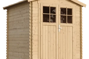 Holz-Gartenhaus M320F Blockbohlen – 180 × 180 cm – 3 m²