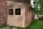 Holz-Gartenhaus M340A Blockbohlen – 205 × 395 cm – 8 m²