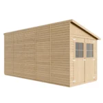Holz-Gartenhaus M341A Blockbohlen – 201 × 493 cm – 10 m²
