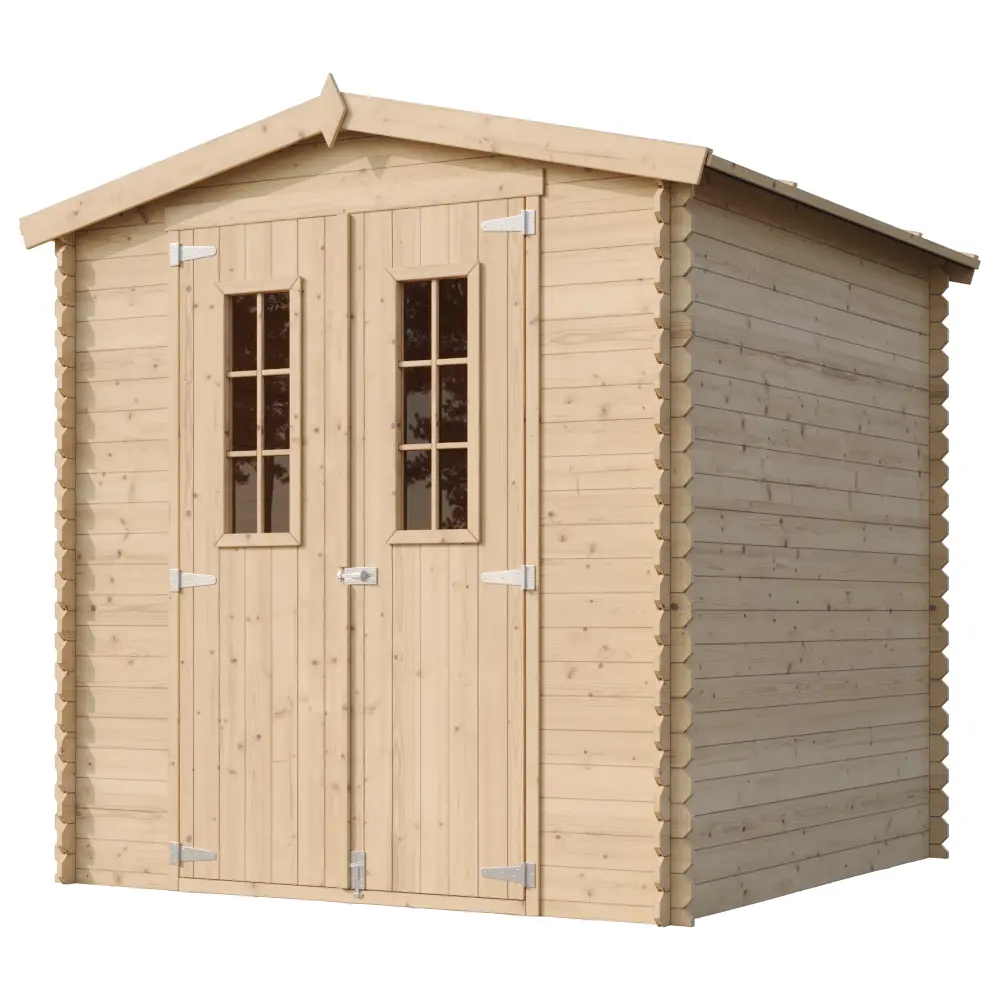 Holz-Gartenhaus M343C Blockbohlen – 200 × 200 cm – 4 m² – Bild 3