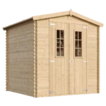 Holz-Gartenhaus M343C Blockbohlen – 200 × 200 cm – 4 m²