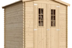 Holz-Gartenhaus M343C Blockbohlen – 200 × 200 cm – 4 m²