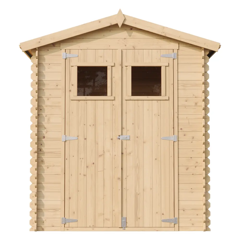 Holz-Gartenhaus M367 Blockbohlen – 180 × 130 cm – 2 m² – Bild 5