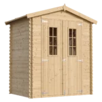 Holz-Gartenhaus M367C Blockbohlen – 180 × 130 cm – 2 m²